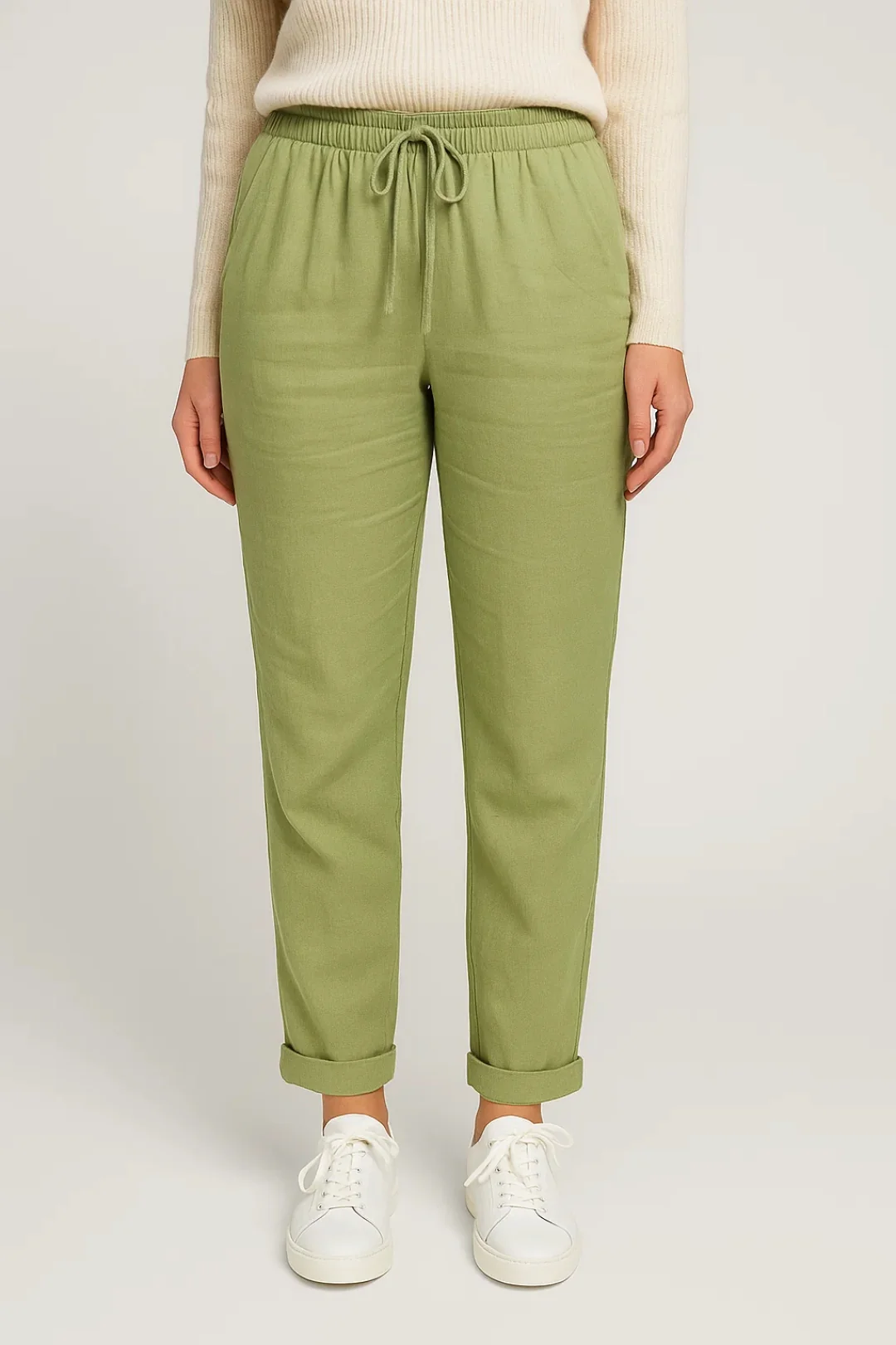 Broek Dames | Elastische Taille | Casual | All-Season | Comfortabele pasvorm | Geschikt voor dagelijks gebruik - Afbeelding 2