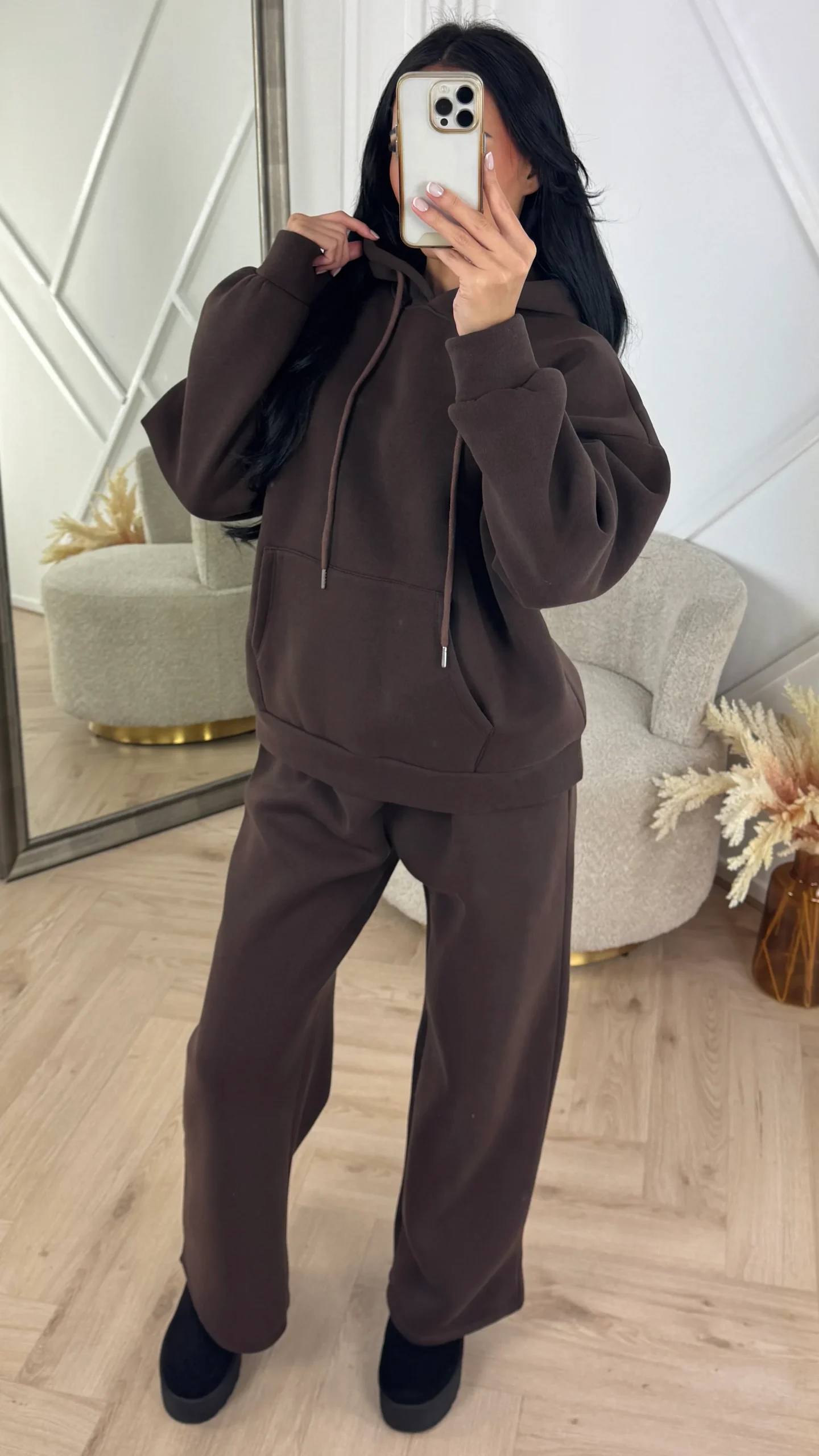 Comfy Hoodie Two-Piece Set met Wijde Pijpen - Afbeelding 5