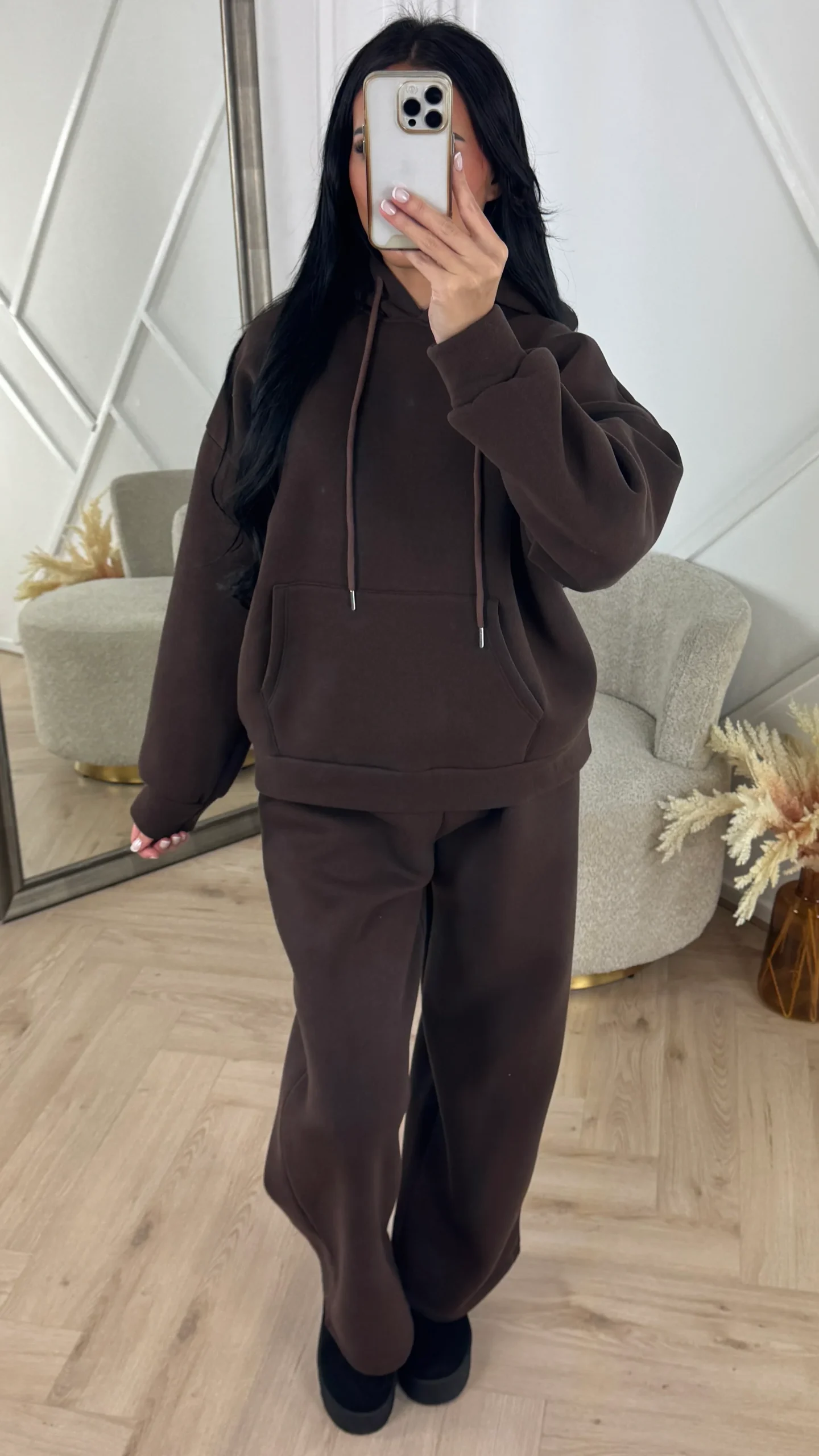 Comfy Hoodie Two-Piece Set met Wijde Pijpen - Afbeelding 6