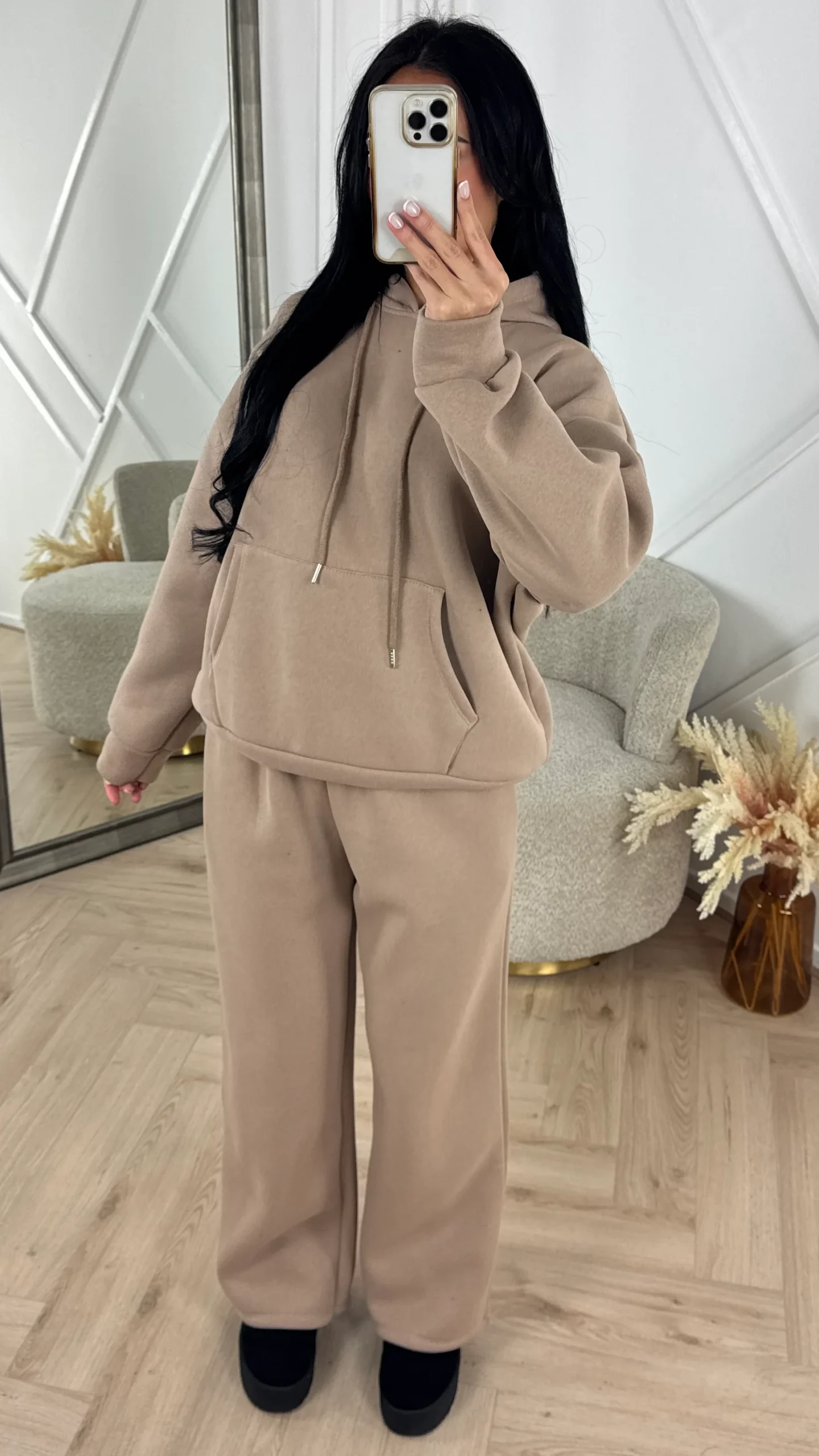 Comfy Hoodie Two-Piece Set met Wijde Pijpen - Afbeelding 3