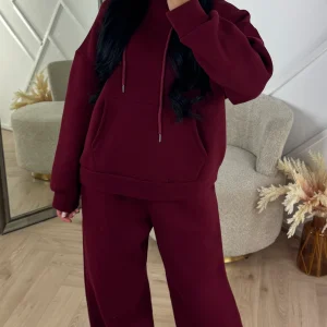 Comfy Hoodie Two-Piece Set met Wijde Pijpen