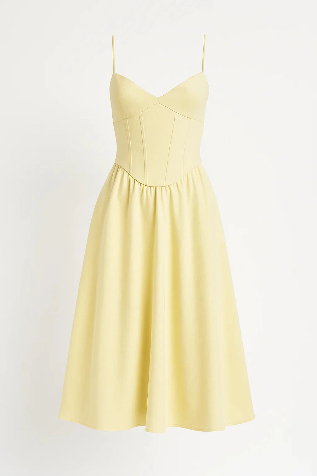 Midi Jurk Dames - Corset Lijfje met Wijde Geplooide Rok | Elegant