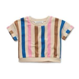 Cropped sweatshirt stripes | Sesame | Sproet & Sprout