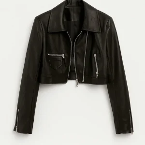 Cropped Bikerjack Dames | Strakke Pasvorm | Stoer en Tijdloos