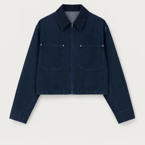 Cropped Damesjasje | Minimalistisch Ontwerp met Ritssluiting | Eigentijds en Veelzijdig