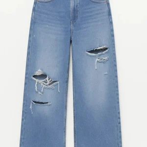 Dames Jeans | Wide Leg Pasvorm met Ripped Details | Casual Streetwear Look