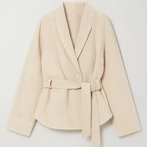 Damesjas met Ceintuur | Sjaalkraag en Getailleerd Model | Elegant en Comfortabel