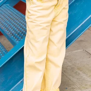 Denim pants yellow | Pastel yellow | Sproet & Sprout