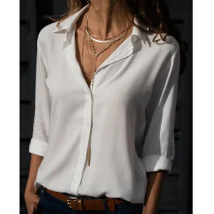 Oliva - Elegante Chiffon Blouse voor Dames - Licht en Stijlvol