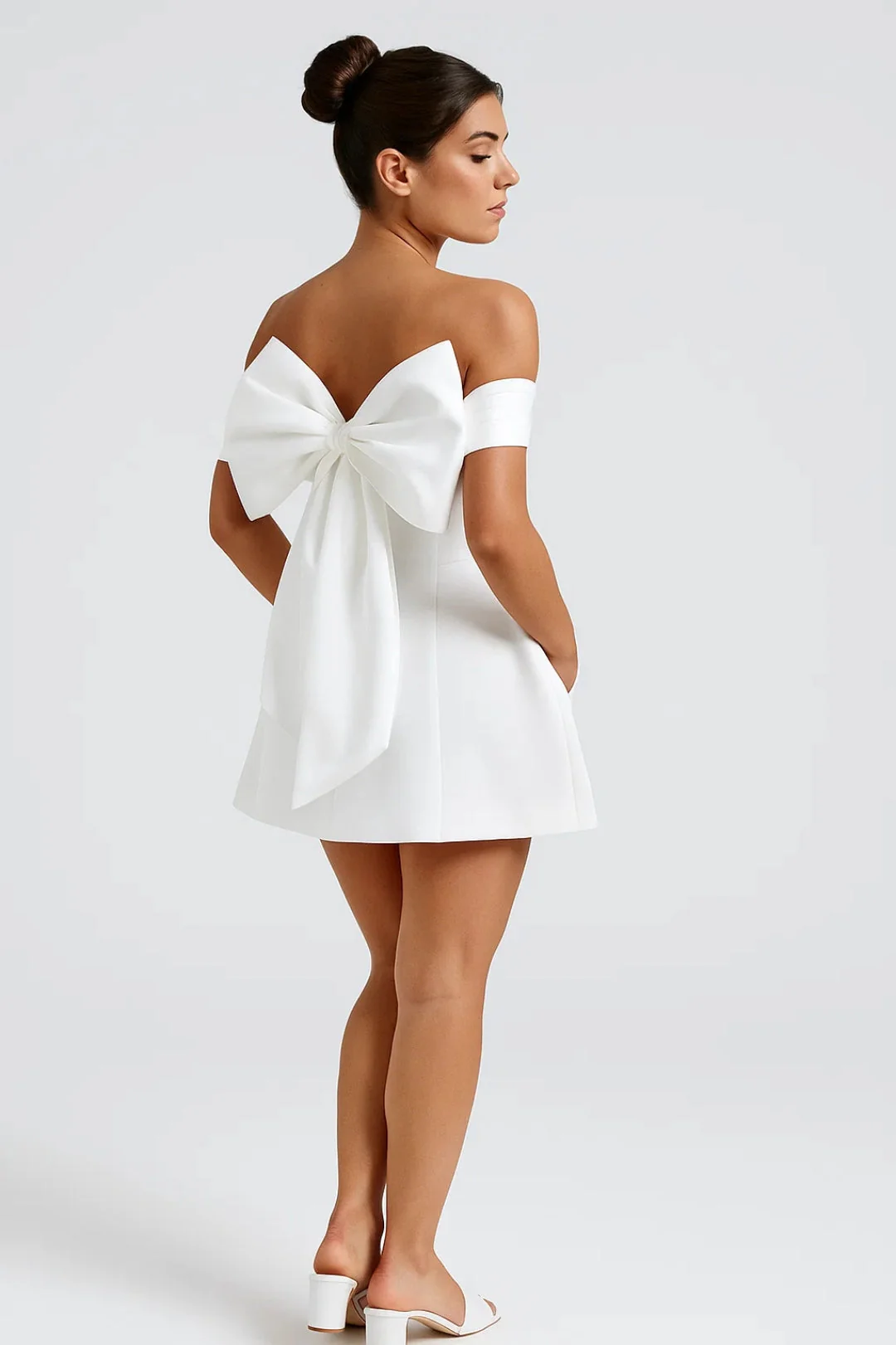 Mini Jurk Dames - Off Shoulder met Kleurblok A-lijn | Chique - Afbeelding 6