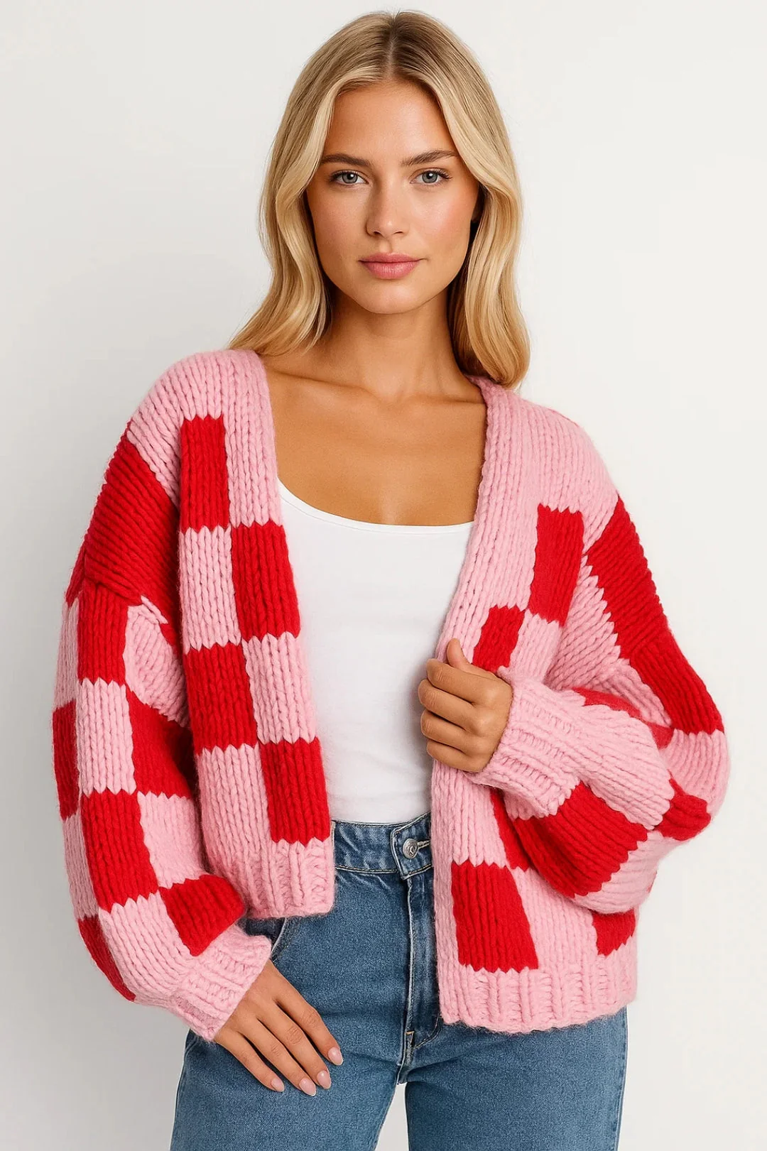 Dames Cardigan | Oversized Gebreid | Open Model | Winter - Afbeelding 3