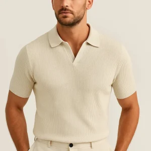 Polo Heren | Ribstructuur | Licht | Zomer | Comfortabele pasvorm