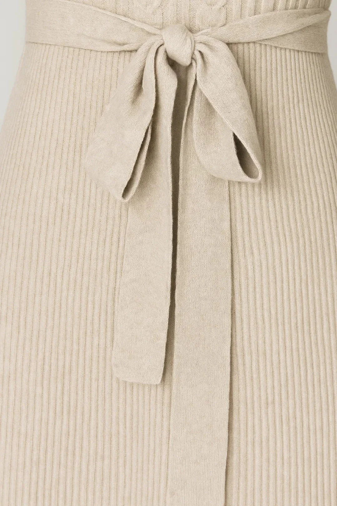 Midi Jurk Dames - Lange Mouwen Gebreid met Ceintuur | Casual - Afbeelding 4