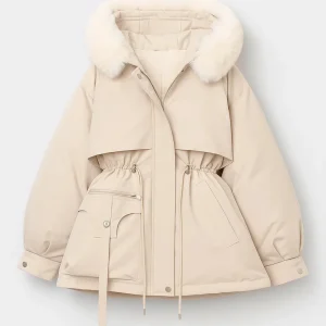 Gewatteerde Winterjas | Kort Model met Capuchon | Warm en Verstelbaar