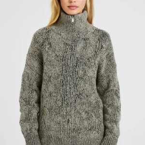 Grofgebreide Damestrui | Relaxed Fit met Ritskraag | Warm en Comfortabel