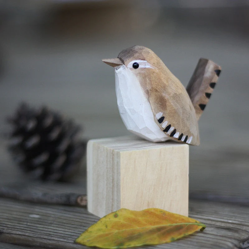 ScandiVogel - Scandinavische Houten Vogelbeeldjes | Decoratieve Houten Ornamenten voor Interieur - Afbeelding 9