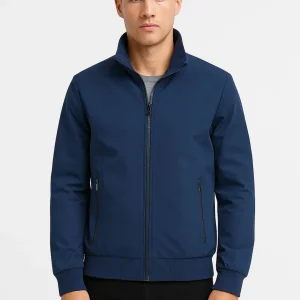 Tussenjas Heren - Strak Jack met Opstaande Kraag en Rits | Casual