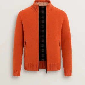 Vest Heren - Gebreid Zip Model met Opstaande Kraag | Casual