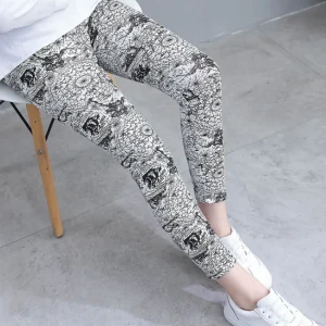Kaart print legging voor kinderen