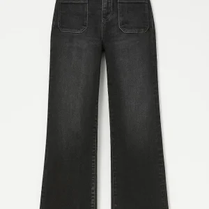 High Waist Jeans | Rechte Pijpen met Opgestikte Zakken | Casual Comfort