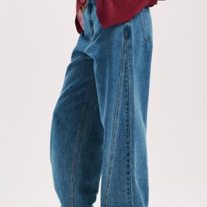 Jeans cutseams Payton | Blue denim | Refined Department