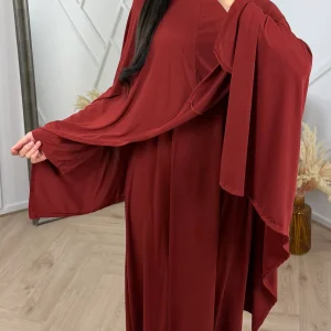 Jersey 2-Piece Abaya met asymmetrische cape