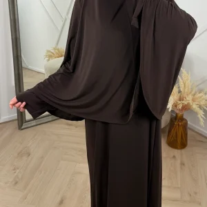 Jersey Khimar Abaya Set – 2 Delig