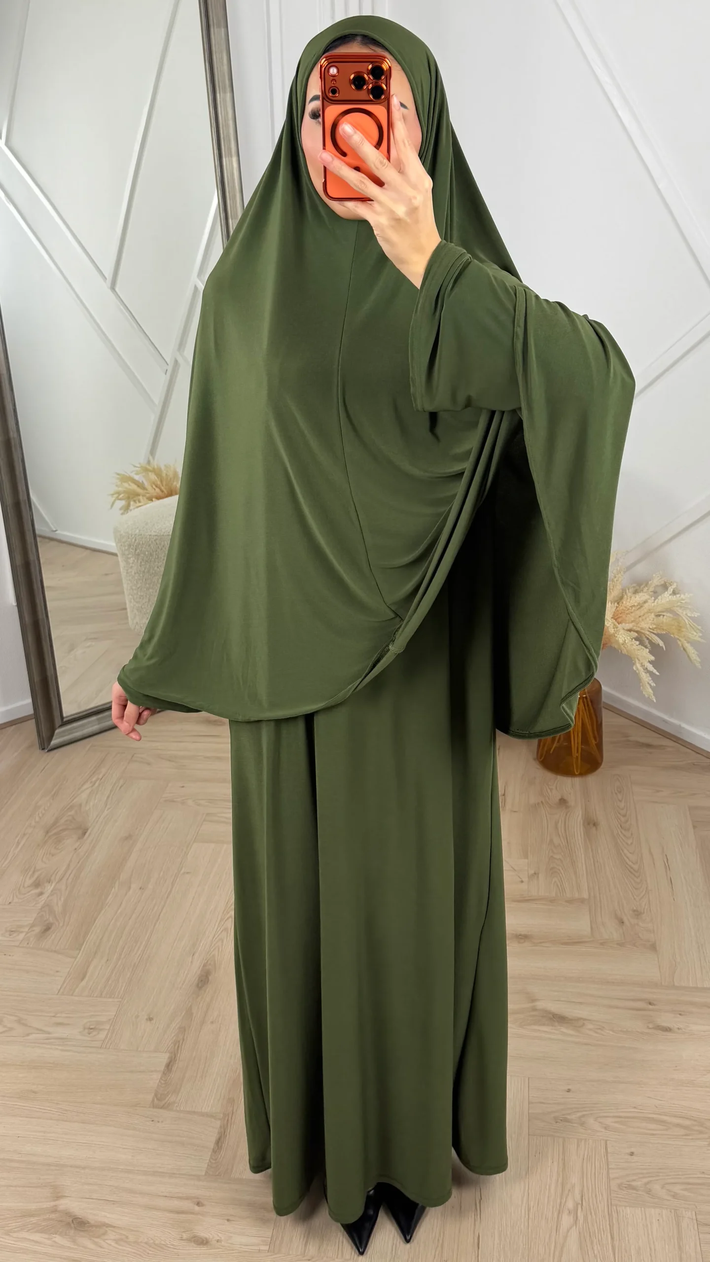 Jersey Khimar Abaya Set – 2 Delig - Afbeelding 7