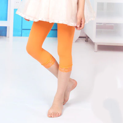 Effen capri panty met kant - Afbeelding 7