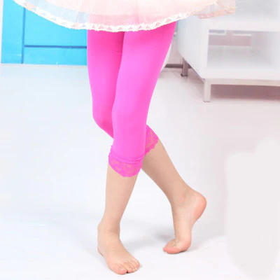 Effen capri panty met kant - Afbeelding 9