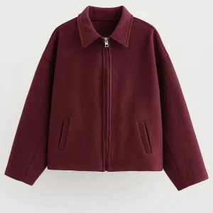 Korte Damesjas | Minimalistische Look met Ritsluiting | Casual Elegantie