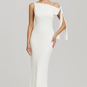 Maxi Jurk Dames - Strakke Pasvorm met Strikdetail | Elegant