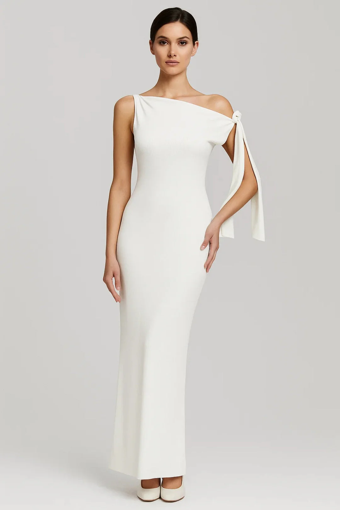 Maxi Jurk Dames - Strakke Pasvorm met Strikdetail | Elegant - Afbeelding 2