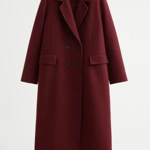 Lange Damesjas | Dubbelrijige Sluiting met Reverskraag | Klassieke Silhouet