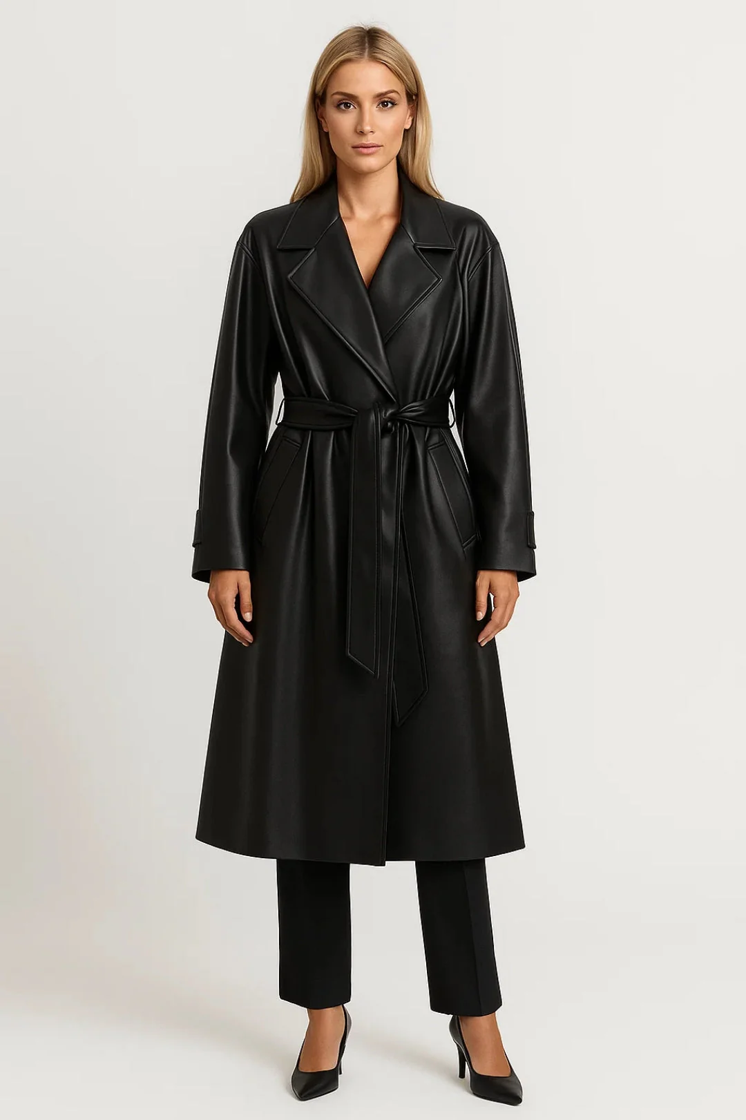 Trenchcoat Dames - Strikceintuur | Oversized Revers - Afbeelding 3