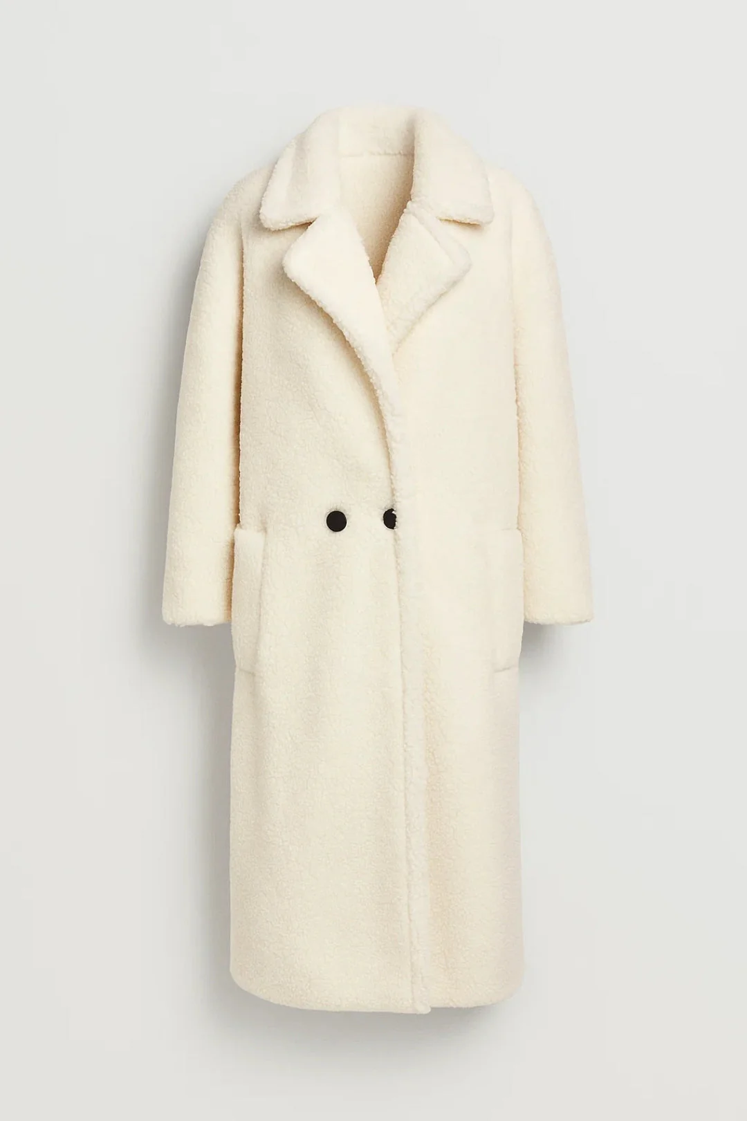 Lange Damesjas | Teddy Look met Brede Revers | Warm en Trendy voor Koude Dagen - Afbeelding 4