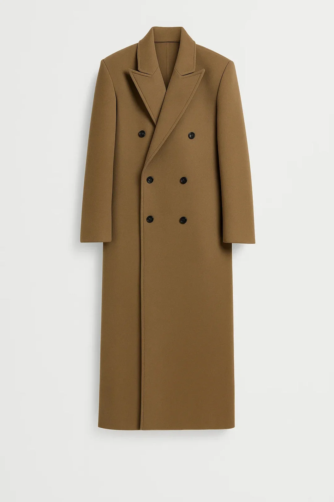 Lange Mantel Dames | Dubbelrijige Sluiting met Revers | Klassieke Elegantie - Afbeelding 2