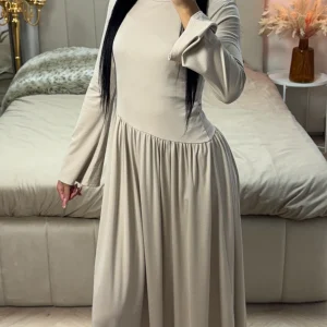 Long Sleeve Combined Skirt Dress