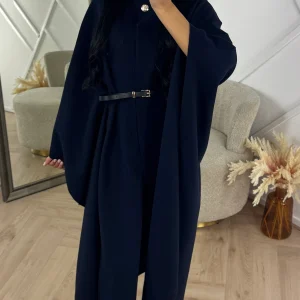 Luxe Cape Coat met TailleCeintuur