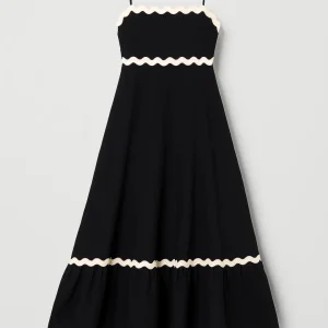 Maxi Jurk Dames - Bandjes met Golvende Rand | Zomer