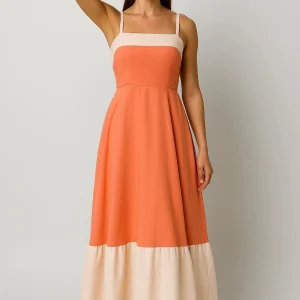 Dames Jurk | Elegant Midi | Met Bandjes | Zomer