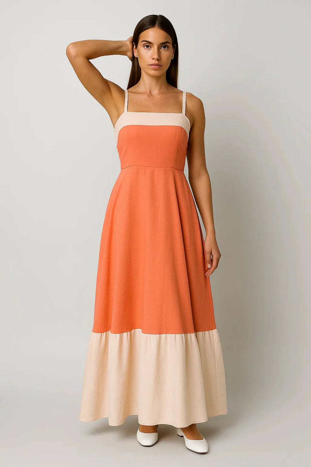 Dames Jurk | Elegant Midi | Met Bandjes | Zomer