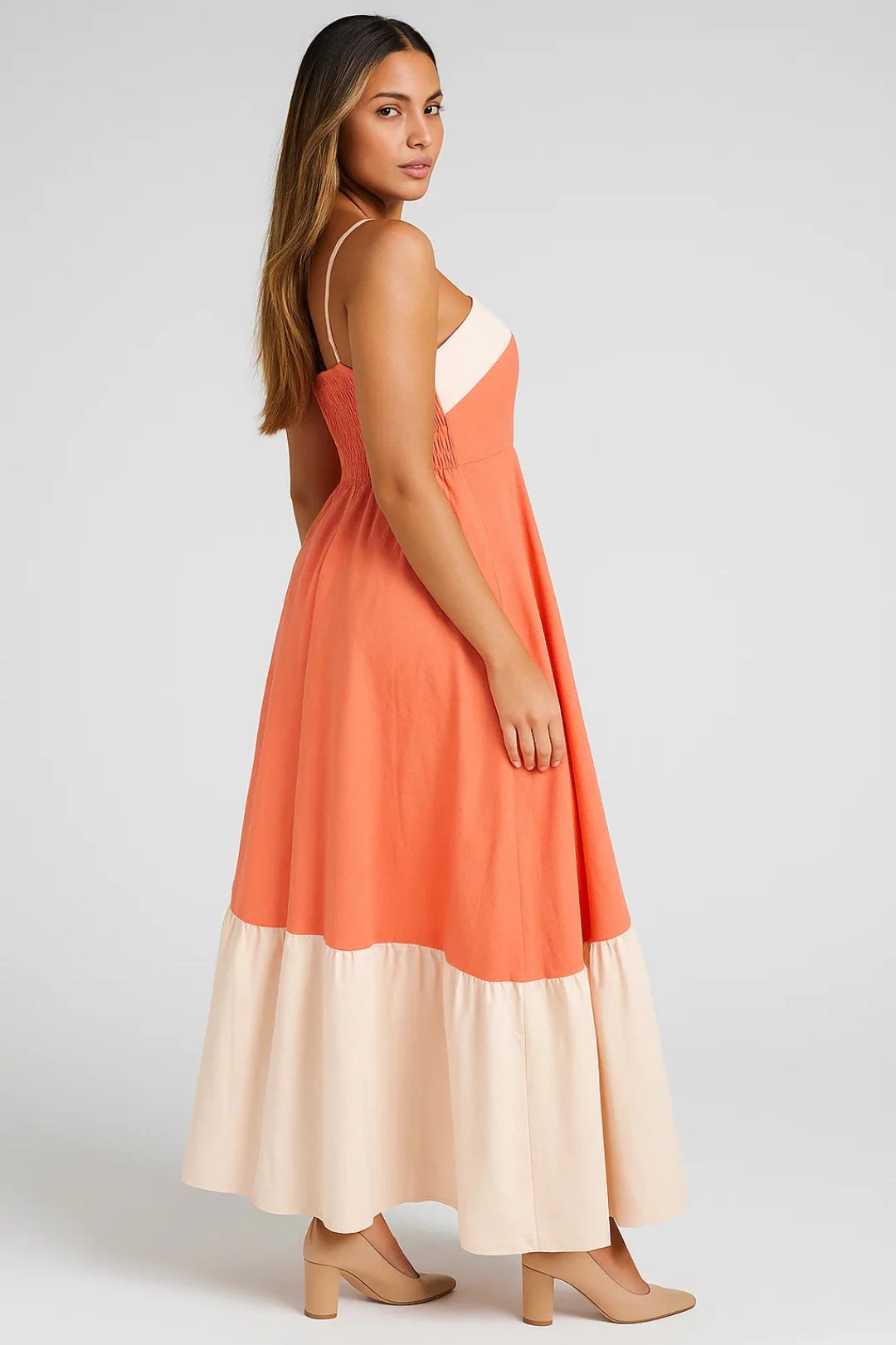 Dames Jurk | Elegant Midi | Met Bandjes | Zomer - Afbeelding 3