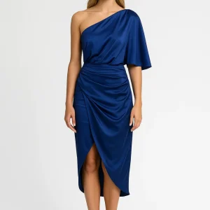 Dames Jurk | Elegant Midi | One Shoulder | Zomer