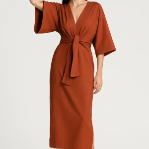 Dames Jurk | Elegant Midi | Wikkelmodel | Herfst