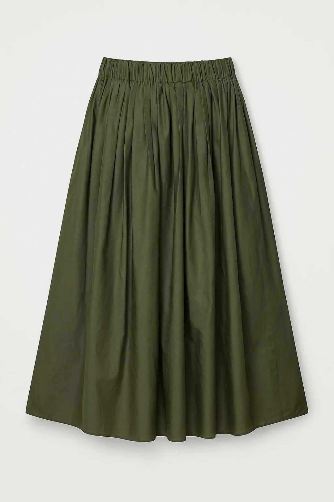 Midi Rok voor Dames | Geplooide Tailleband | Elegante A-Lijn Pasvorm