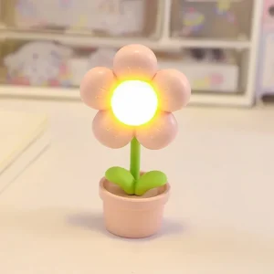 BloomGlow - Kleine Bloemvormige Tafellamp met LED Verlichting