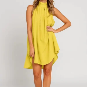 Mini Jurk Dames - Mouwloos Halter Model | Zomer