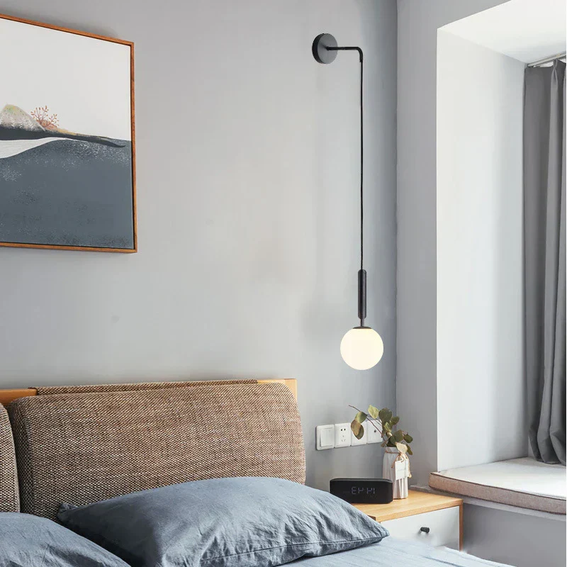 GlassEclipse - Moderne Glazen Wandlamp | Stijlvolle Verlichting voor Woon- en Slaapkamers - Afbeelding 3