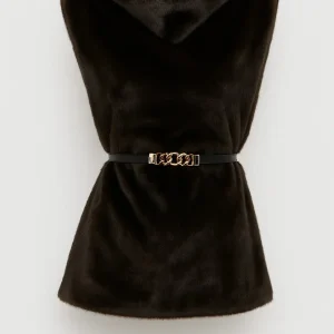 Mouwloze Dames Top | Fluwelen Look met Colkraag | Elegante Winterstijl